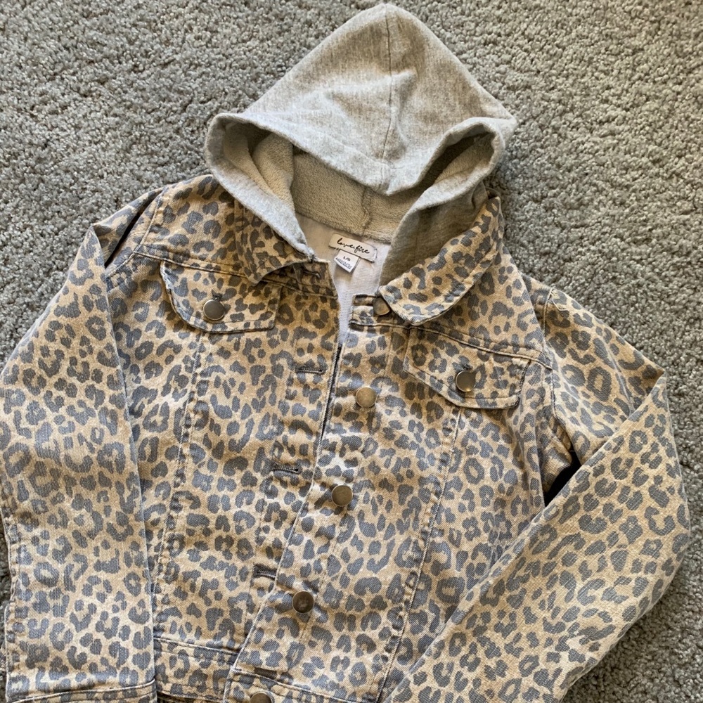 Leopard Print Hooded Jacket